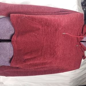 Primary X- Large Maroon Long sleeve hooded sweat shirt